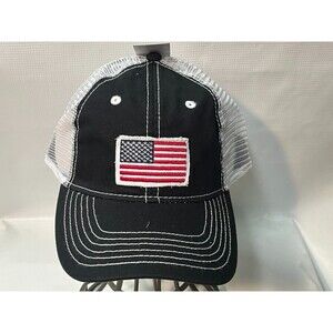 American Flag Mesh Back Baseball Hat USA Cap One Size Adjustable StrapBack